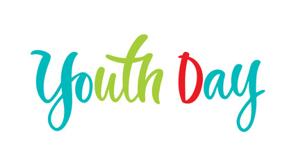Colorful International Youth Day Typography