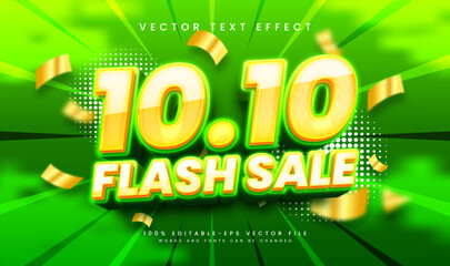 10.10 sale 3d editable vector text style effect. Modern theme,  suitable for promotion product sale.
