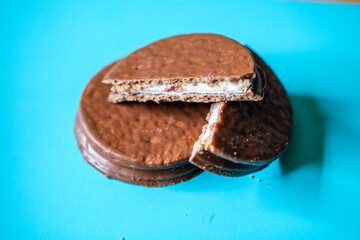  Isolated Popular Wagon Wheel Chocolate Covered Biscuits