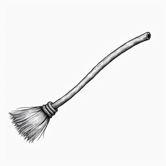 Obraz premium Witch's broom on a white background