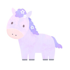 午年　かわいい馬のイラスト