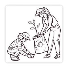 Eco and Nature Doodle Set