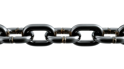 Obraz premium Chain Link: A close-up studio shot presents a linked chain, symbolizing strength, connection, and unity against a clean backdrop.