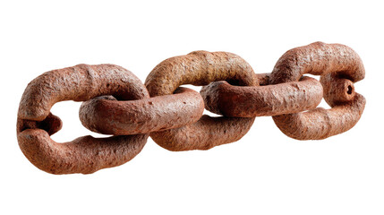 Rust Chain: Close-up shot of a weathered, rustic chain, showcasing the beauty of decay and the strength of interconnected links, symbolizing the passage of time and enduring connections.