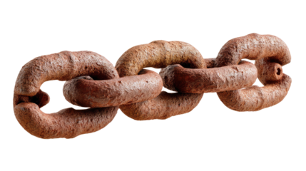 Rust Chain: Close-up shot of a weathered, rustic chain, showcasing the beauty of decay and the strength of interconnected links, symbolizing the passage of time and enduring connections.