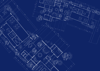 Floor plan designed building on the drawing.