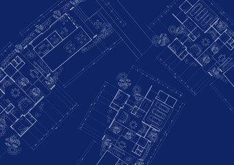 Floor plan designed building on the drawing.