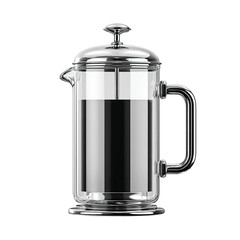 Obraz premium Stylish Chrome and Glass French Press Coffee
