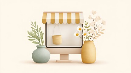 Website design icon in 3D, clean UI layout, isolated white scene, stock-style lighting