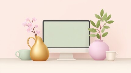 Website design icon in 3D, clean UI layout, isolated white scene, stock-style lighting