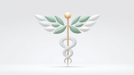 White background 3D hospital symbol, modern and clear, professional detail