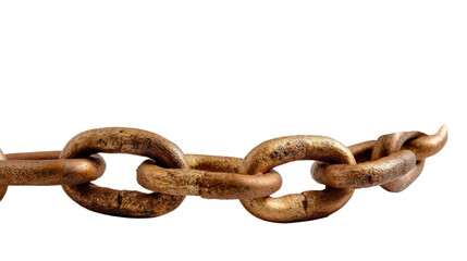 Rusty Chain: This is an image of a rusty metal chain with visible links. This close-up shot of a portion of the chain showcases its rugged texture and weathered surface.