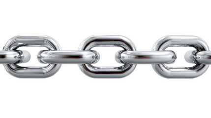 Obraz premium The chain in close-up: A close-up shot of a gleaming, metallic chain, each link perfectly interlocking to represent strength, security, and connection.