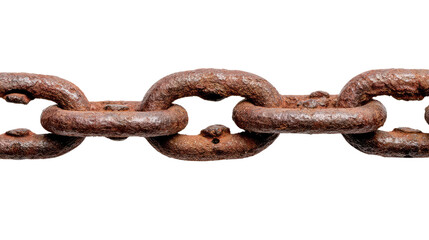 Rusty chain: A close-up of a rusty chain, symbolising the passage of time, endurance, and the relentless forces of nature. Each link tells a story of strength and resilience.