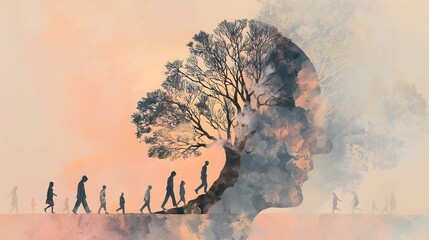 Spiritual Evolution of the Soul – Surreal Double Exposure Artwork