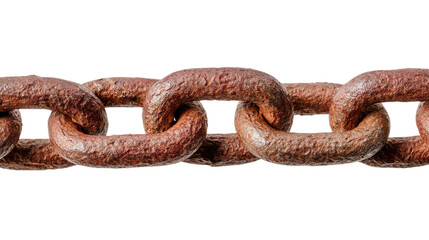 Rusty Chain of Strength: A close-up of a rusty, iron chain, symbolizing strength, connection, and the passage of time. This image is a visual representation of the raw power of unity.