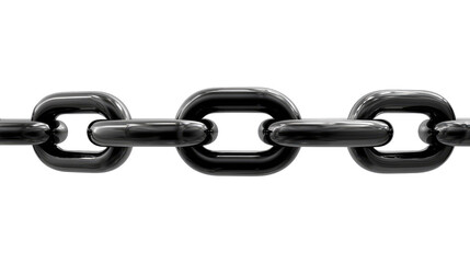 Obraz premium Connected Chain: A close-up view of a single chain, symbolizing strength, unity, and the bonds that connect. A tangible representation of an important thing
