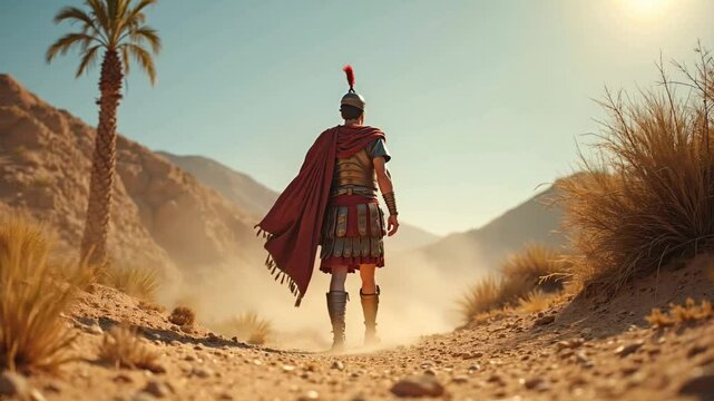 Roman Centurion walking away