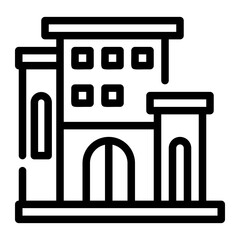 Residential Building Vector Illustration – Minimal Urban Apartment Design	