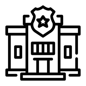 police station badge icon outline clip art preview
