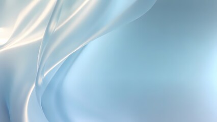 Delicate light blue flowing fabric design.