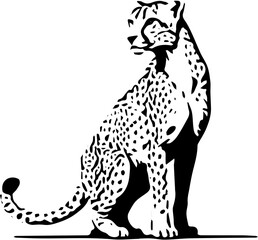 vector illustration of a leopard
