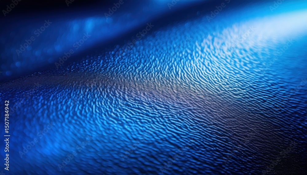 Poster macro blue fingerprint texture with glowing lines and ripples for tech branding, biometric interface, web background, and futuristic digital identity design

