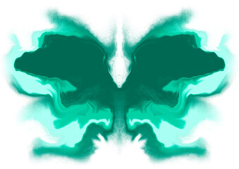 Jade green in calm mirror form creates a poised and graceful butterfly figure.