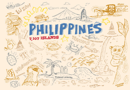 Philippines Tourism Doodle  Collection.