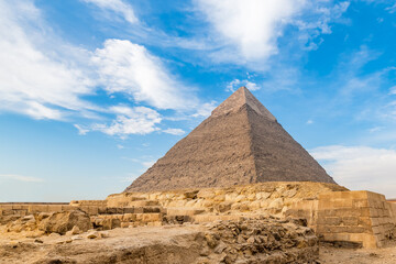Pyramid of Khafre in Giza, Cairo, Egypt