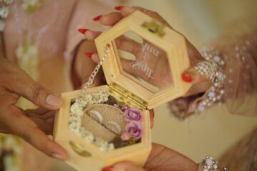Elegant Wooden Ring Box Custom Engraved Keepsake for Wedding