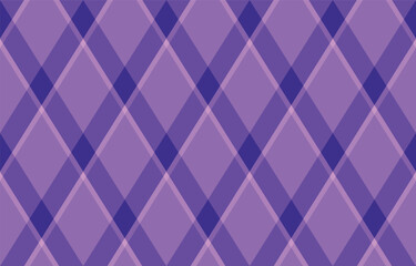 Argyle pattern of geometric rhombus. Harlequin check wallpaper design. Classic diamond shaped textile material for web background, print fabric clothing, sweater, wrapping paper, gift card, invitation