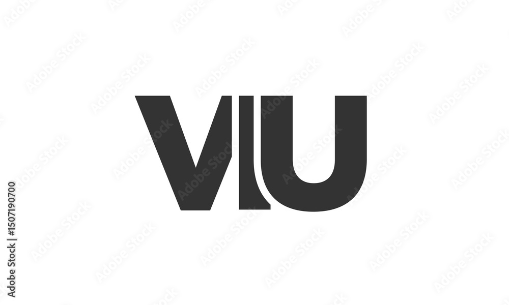 Fototapete viu logo design template with strong and modern bold text. initial based vector logotype featuring s