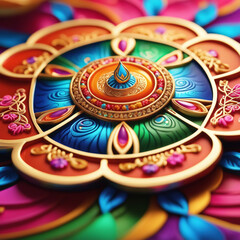 Photo colorful diwali the triumph of light and kindness hindu festival of lights celebration