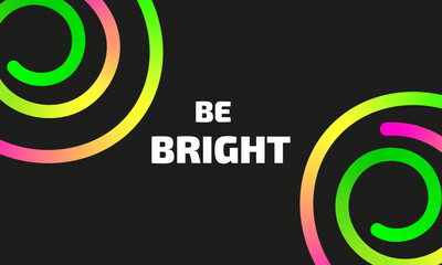 Abstract background with gradient  color circles. Wavy rainbow shapes banner