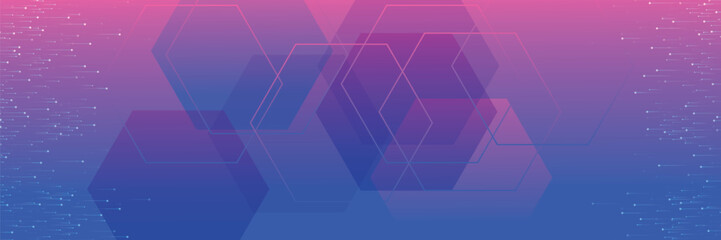 Fototapeta premium Abstract geometric purple modern stylish smooth dark banner background vector, eps10.