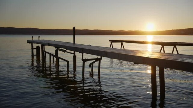 Peaceful early morning by the lake