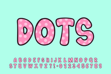 Alphabet Pink Dot Bubble Cartoon Vector