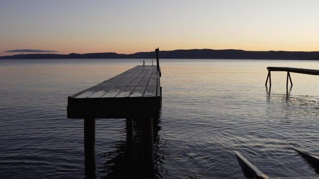 Peaceful early morning by the lake
