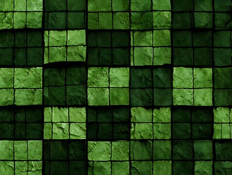 abstract green mosaic background