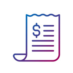 bill gradient line icon