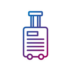 luggage gradient line icon