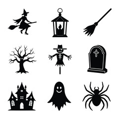 Fototapeta premium set of halloween icons