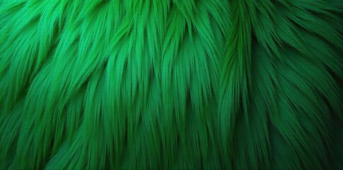 Luxurious green fur texture, vibrant emerald hue, soft plush pile, perfect for backgrounds or design elements Ideal for nature, eco, spring, and luxury themed projects , fluffy, foliage