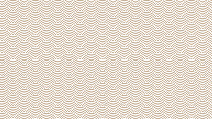 Japanese seigaiha pattern. Black and white scallops print. Fish squama or dragon scale. Sea or ocean waves background