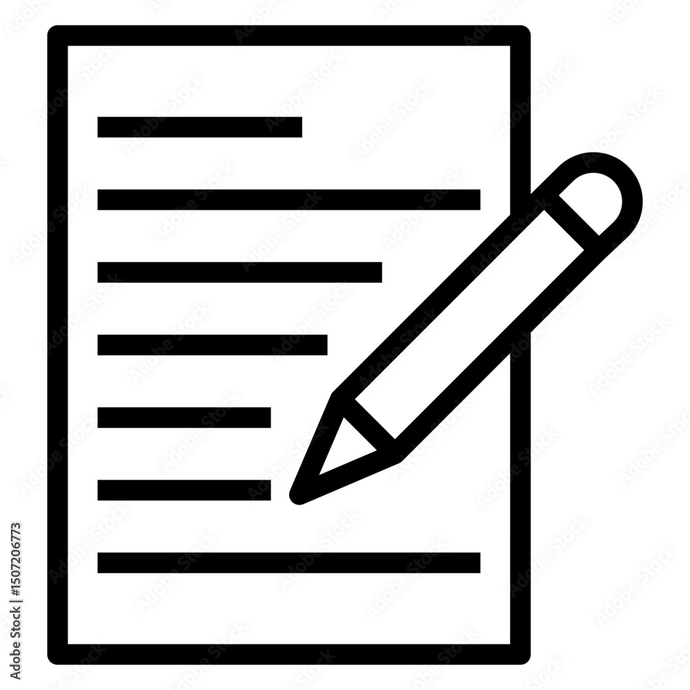 Poster writing vector icon