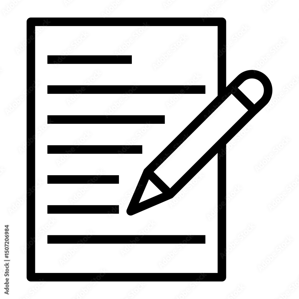 Poster writing vector icon