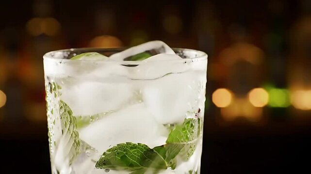 Refreshing Cocktail Poured in Stylish Bar Setting