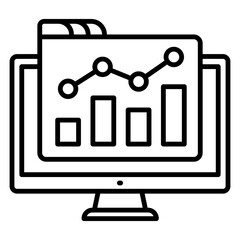 Business Report on Computer Screen: Stock Analysis and Financial Data