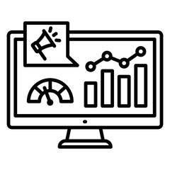 Marketing Dashboard Interface on Computer Screen